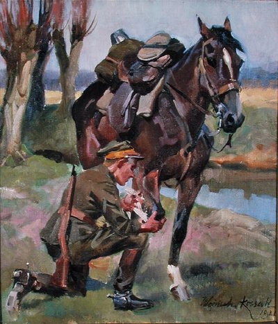 Vestindo a Ferida de Wojciech Kossak