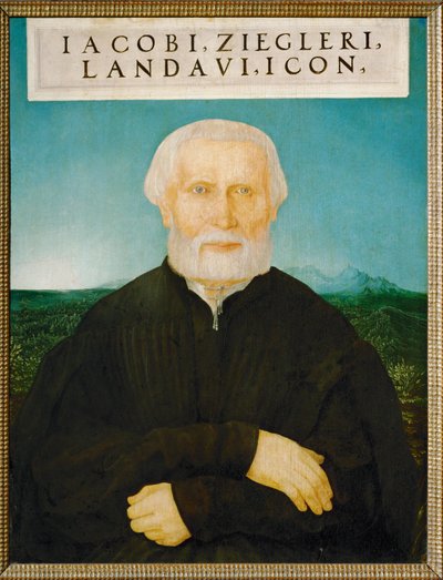 O humanista Jakob Ziegler (pintura sobre madeira de tília) de Wolf Huber
