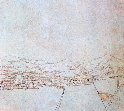 Vista de Urfahr, c1510-1553 de Wolf Huber