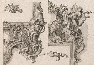 Sugestão para a Decoração da Baixa Direita e Alta Direita de um Altar..., Impresso ca. 1750-56. de Wolffgang Christoph Mayr