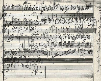 Autógrafo de música de Wolfgang Amadeus Mozart