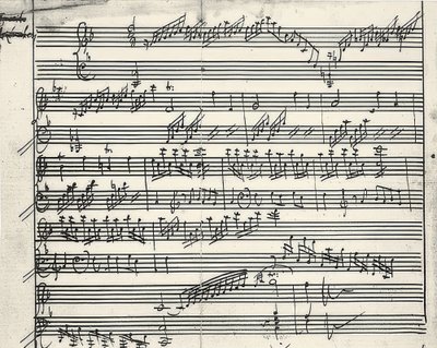 Autógrafo de música de Wolfgang Amadeus Mozart