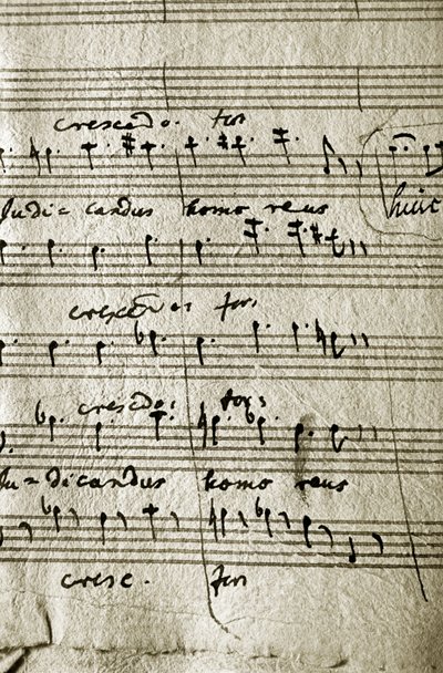 Partitura de trabalho do Requiem de Wolfgang Amadeus Mozart (partitura) de Wolfgang Amadeus Mozart