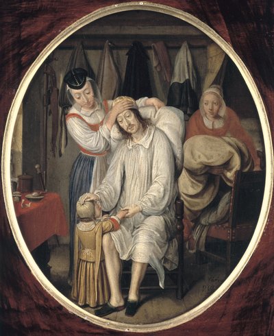 O Inválido, 1669 (óleo em chapa de cobre) de Wolfgang Heimbach