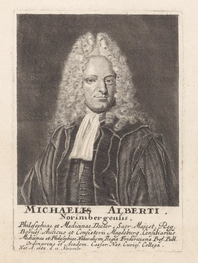 Retrato de Michael Alberti de Wolfgang Philipp Kilian