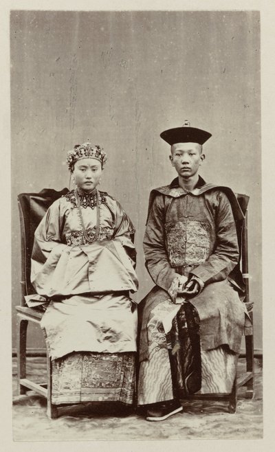 Casal de noivos chineses de Ternate de Woodbury and Page