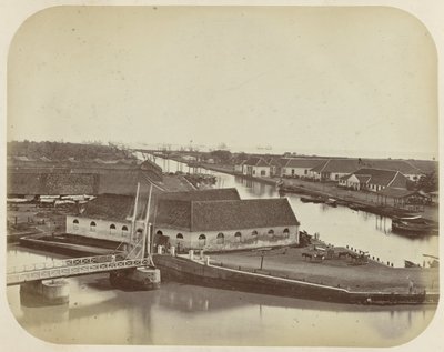 Canal do Porto e a Árvore em Batavia de Woodbury and Page