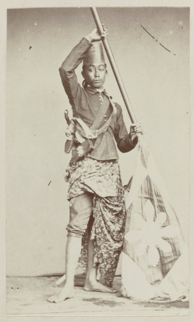Retrato de um porta-estandarte de Woodbury and Page