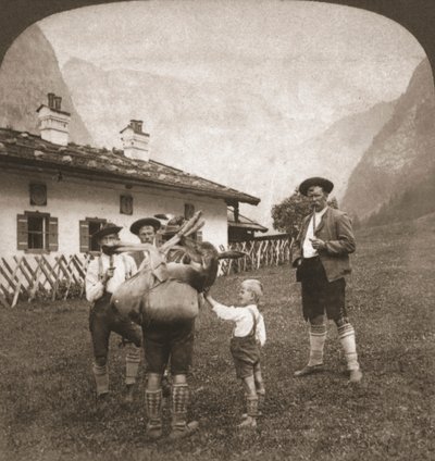 Alpinistas da Baviera, Alemanha, 1898. de Works and Sun Sculpture Studios