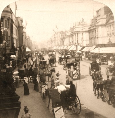 Regent Street, Londres, 1896. de Works and Sun Sculpture Studios