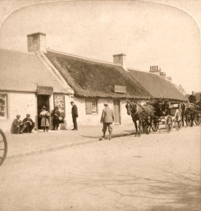 O local de nascimento de Robert Burns, Ayr, Escócia, 1896. de Works and Sun Sculpture Studios