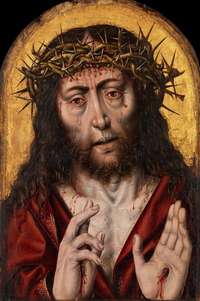 O Homem das Dores, c. 1525. de Workshop of Aelbert Bouts