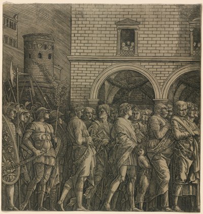 O Triunfo de César: Os Senadores de Workshop of Andrea Mantegna
