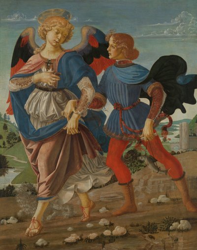 Tobias e o Anjo de Workshop of Andrea del Verrocchio