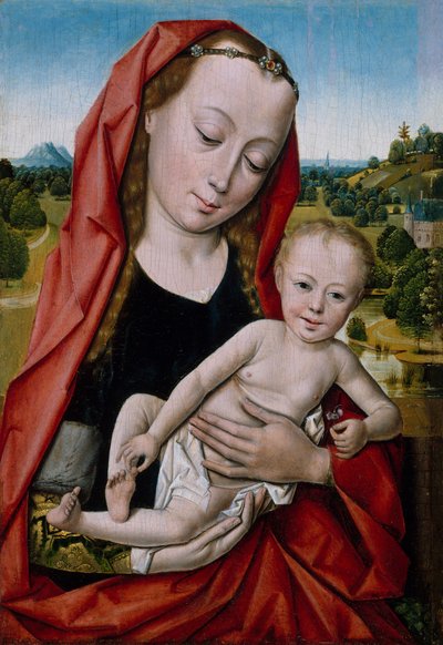 Virgem e Menino, 1475-99. de Workshop of Dieric Bouts