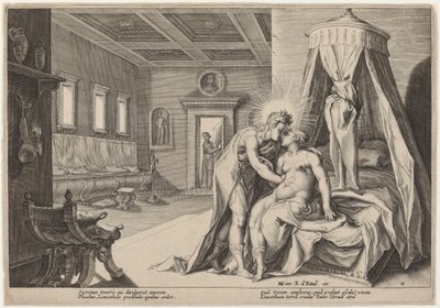 Apollo Abusando de Leucothoe de Workshop of Hendrick Goltzius, after Hendrick Goltzius