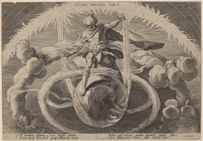 Caos: O desembaraço do caos, ou a criação dos elementos de Workshop of Hendrick Goltzius, after Hendrick Goltzius