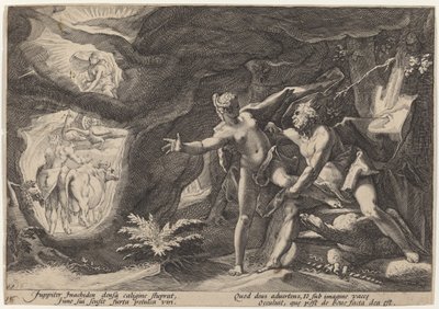 Júpiter e Io de Workshop of Hendrick Goltzius, after Hendrick Goltzius