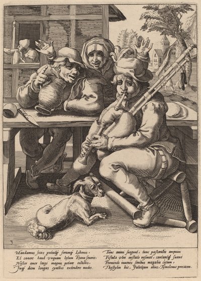 A gaita de foles deve ser enchida de Workshop of Hendrick Goltzius, after Karel van Mander I