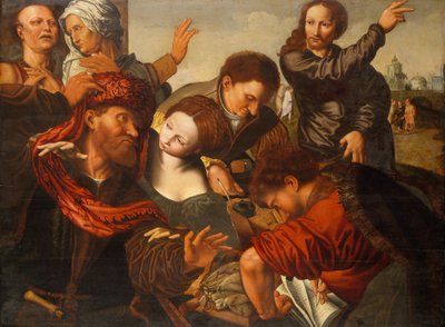 O Chamado de Mateus. de Workshop of Jan Sanders van Hemessen