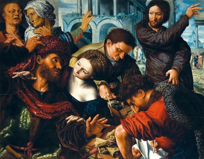 A vocação de São Mateus de Workshop of Jan Sanders van Hemessen