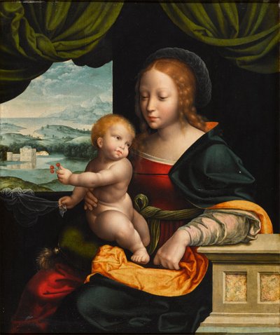A Madona das Cerejas de Workshop of Joos van Cleve