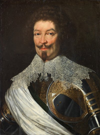 Retrato de Carlos de Lorena, quarto duque de Guise, com armadura de Workshop of Justus Sustermans