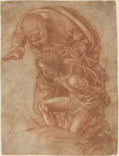 O sacrifício de Isaque de Workshop of Luca Signorelli