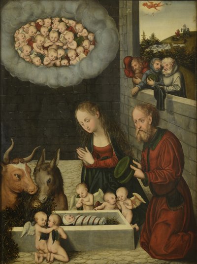 Alemão: Anbetung des Kindes A Adoração dos Pastores



























" de workshop of Lucas Cranach the Elder