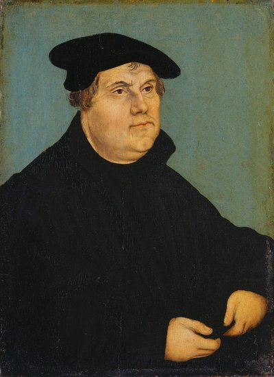 Alemão: Bildnis Martin Luthers Retrato de Martinho Lutero de workshop of Lucas Cranach the Elder