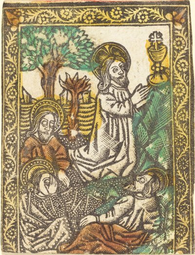 Cristo no Monte das Oliveiras de Workshop of Master of the Borders with