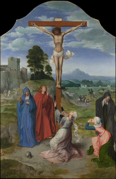 A crucificação de Workshop of Quentin Matsys