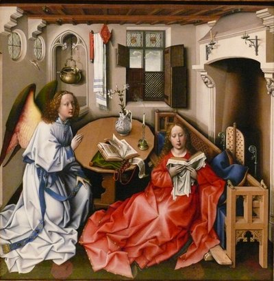Anunciação Título(s) alternativo(s):   Retábulo de Merode de Workshop of Robert Campin
