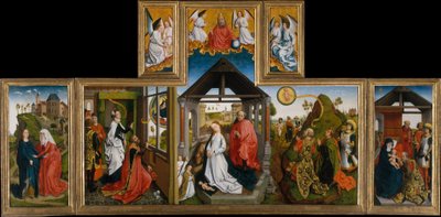 A Natividade, meados do século XV (têmpera e óleo sobre madeira) de Workshop of Rogier van der Weyden