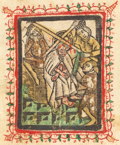 Cristo Coroado com Espinhos, 14701480. de Workshop of the Master of the