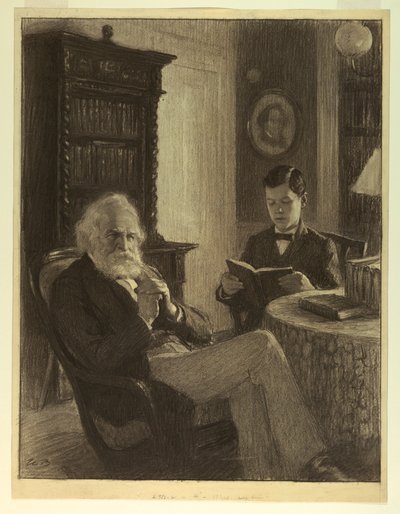 Longfellow em seu estudo de Worth Brehm