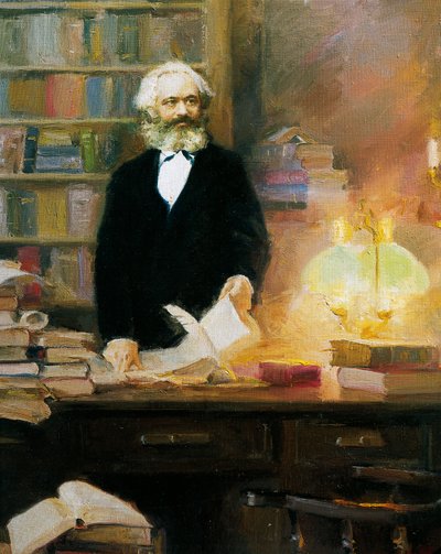 Karl Marx no seu estúdio de Wun Zhang
