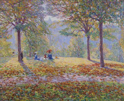 O piquenique (óleo sobre tela) de Wynford Dewhurst