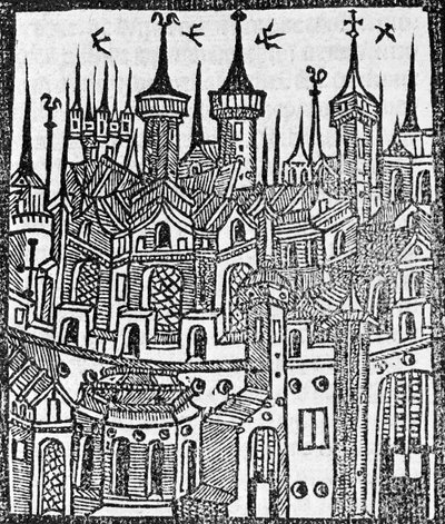 Lenhador de The Chronicle of Englonde, 1497 de Wynkyn de Worde