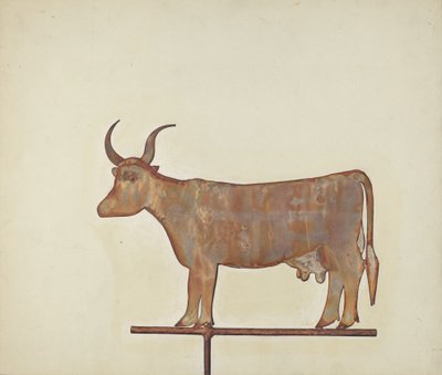 Cow Weather Vane, c. 1938. de Wynna Wright