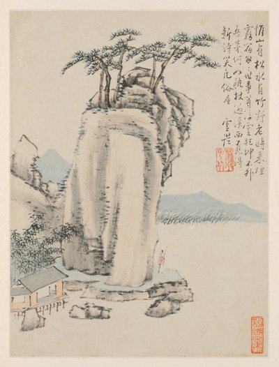 Álbum de Paisagens Sazonais, Folha G folha anterior 7, 1668. de Xiao Yuncong