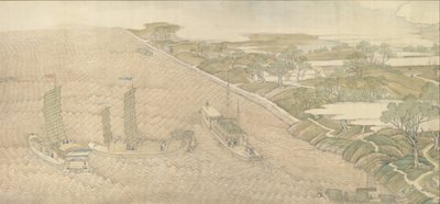 Os Imperadores de Qianlong, Excursão de Inspeção no Sul, Rolo Quatro: A Confluência do Huai ..., 1770. de Xu Yang
