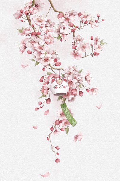 Sino do Gato da Sorte Sakura de Xuan Thai