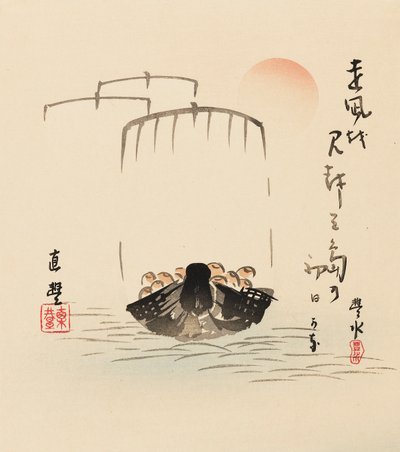 Gravura em xilogravura - Takarabune, final do século XIX de Yamamoto Hosui