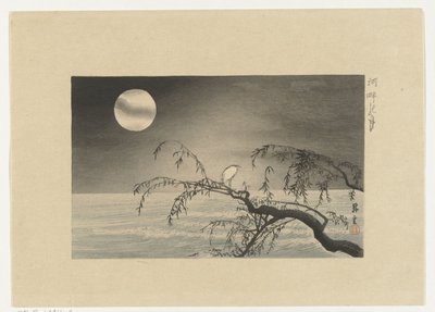 Lua cheia sobre o rio de Yamamoto Shoun