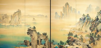 Bon presage - Good Omen - Shunkyo, Yamamoto (1871-1933) - 1931 - Aguarela sobre seda - Museu de Arte de Adachi de Yamamoto Shunkyo