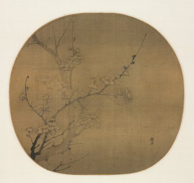 Plum Blossoms in Moonlight, primeira metade do século XIV. de Yan Hui