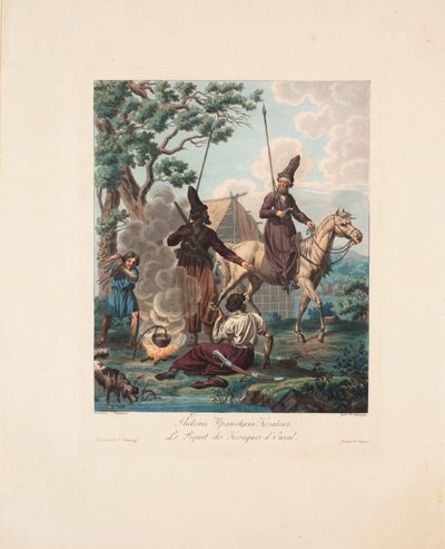 O piquete dos cossacos dos Urais, 1812 de Yegor Karneyev