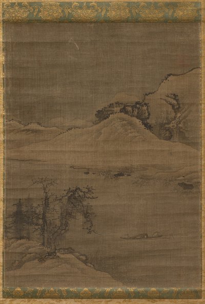 Paisagem com pescadores, 1600s. de Yi Bul hae