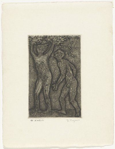 Homem e mulher em cinza de Yo Sugano (signed by artist)